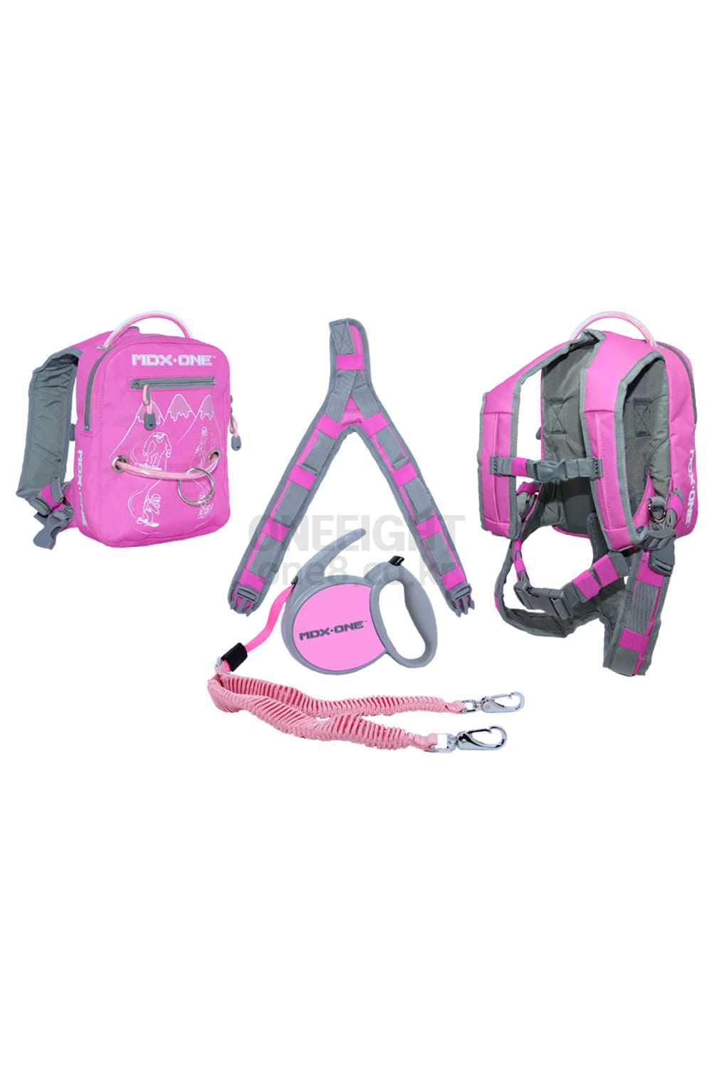 2324 MDX ONE 키즈 하네스 리쉬 백팩 보드용 2324 MDX ONE_OX SNOWBOARD/SKI BACKPACK WITH RETRACTABLE ROPE_PINK_DF9M302PK