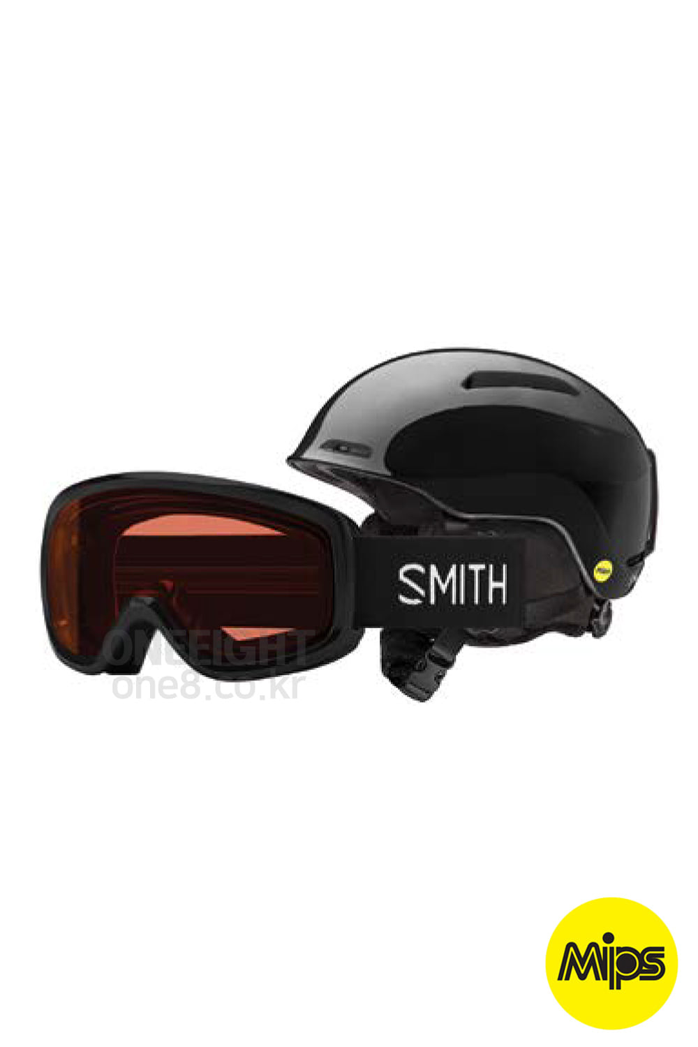[예약] 2425 스미스 주니어 헬멧+고글 콤보세트 Junior 2425 SMITH_GLIDE JR MIPS 헬멧+SNOWDAY고글_BLACK_키즈헬멧+고글/보아시스템/안경착용O_DFSM425BK